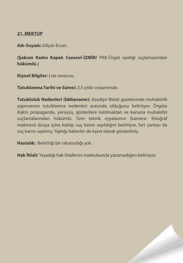 Mersin’de polisi şehit eden terörist Dilşah Ercan CHP raporunda! Tutuklu gazeteci dediler Zozan Tolan kod adlı PKK’lı çıktı