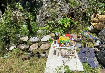 Tokat'ta terör örgütü PKK'ya ait sığınak bulundu