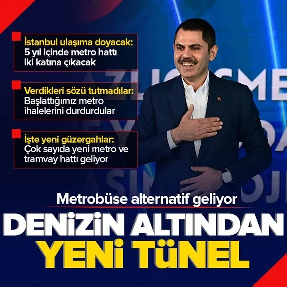 Murat Kurum müjdeyi verdi! İstanbul’a deniz altından yeni tünel geliyor! Beylikdüzü-Söğütlüçeşme arası...
