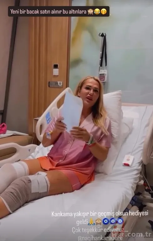 Ameliyat olan Nagihan Karadere hastanede şaşkına döndü! 5