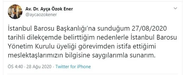 İstanbul Barosu Yönetim Kurulu’nda üst düzey istifa! DHKP-C’li Ebru Timtik için anma töreni düzenlemişlerdi