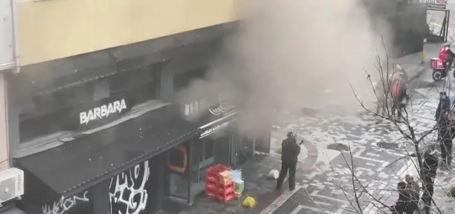 Kadıköy’de iş yerinde yangın paniği kamerada