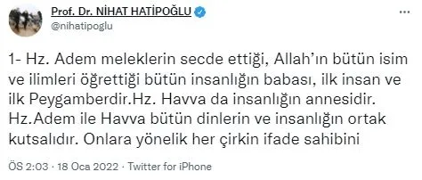 Prof. Dr. Nihat Hatipoğlu’ndan Sezen Aksu’ya: Sahibini küçülten ifadeler