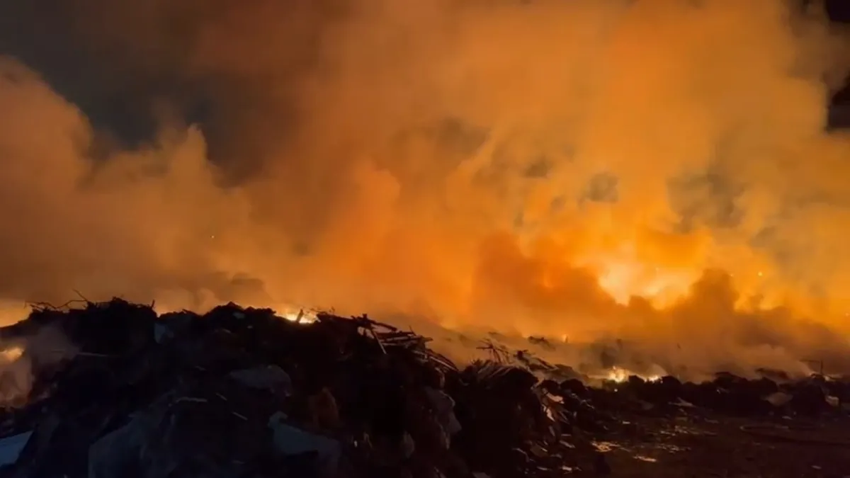 Kapaklı'da hurdalık alanda yangın paniği! Müdahale sürüyor