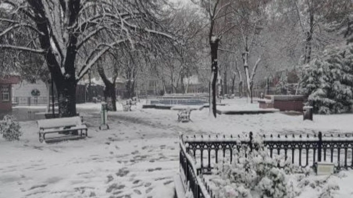 Malkara beyaza büründü: Kartpostallık kareler