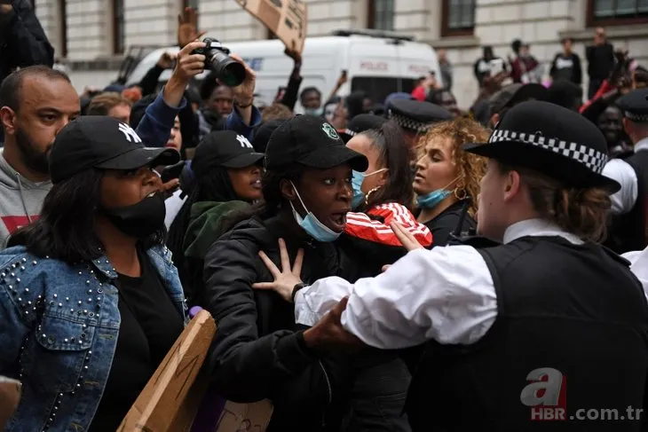 Protestolar İngiltere’ye de sıçradı! Londra’da göstericiler ve polis arasında arbede