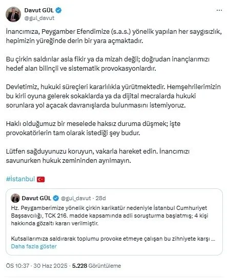 VALİ GÜL DUYURDU! 4 KİŞİYE GÖZALTI KARARI!