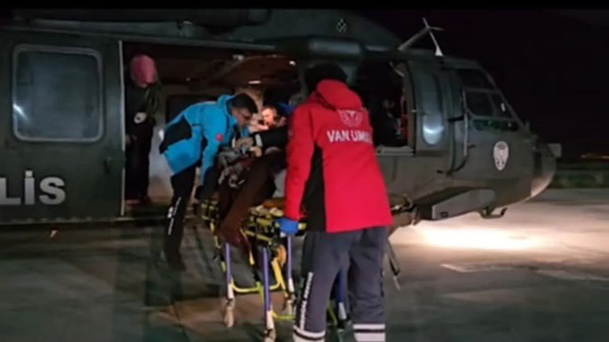 Kalp krizi geçiren hasta için Sikorsky helikopter havalandı