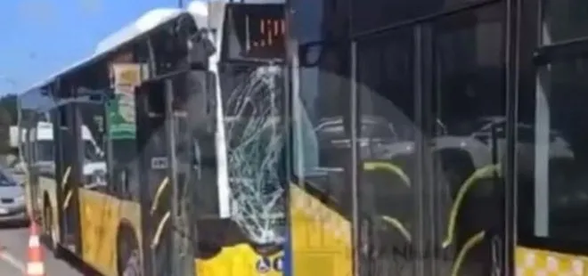 İstanbul'da İETT rezaleti! Arızalanan metrobüse yardıma giden İETT aracı başka bir metrobüse çarptı