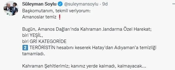 Son dakika! Bakan Soylu: Biri yeşil, biri gri kategoride 2 PKK'lı öldürüldü! İşte teröristleri kirli sicilleri - 1