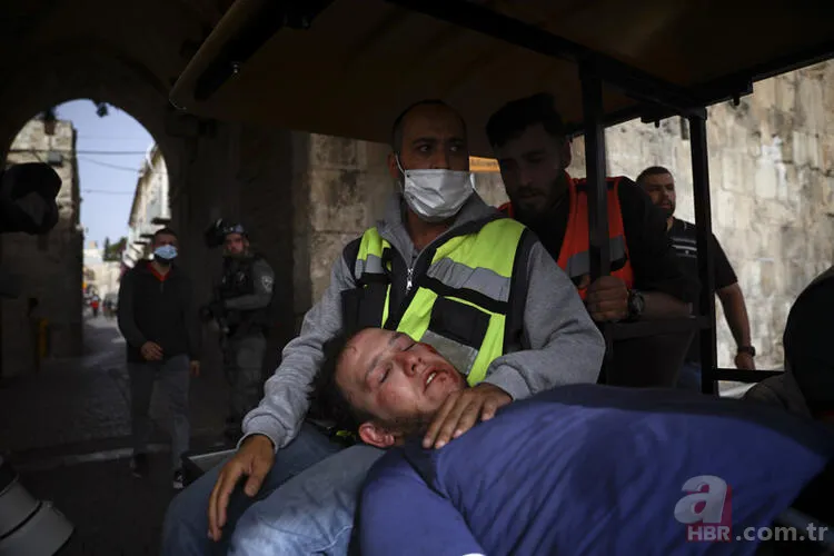 İsrail zulmü sürüyor! Mescid-i Aksa'da utanç verici anlar 7