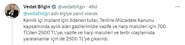 Bakan Vedat Bilgin: SGK tarafından implant için ödenen tutar 750 TL'ye çıkarıldı - 2