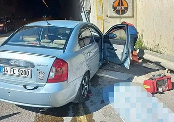 Dranaz Tüneli girişinde bariyerlere çarptı: 1 ölü, 2 yaralı