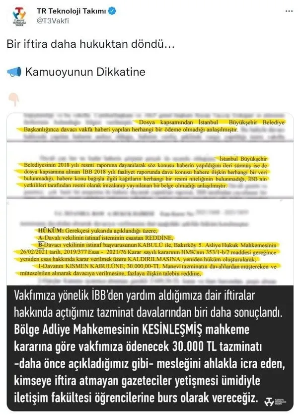İBB'nin yalanı tescillendi! Selçuk Bayraktar'dan ders gibi karar: Tazminatı iletişim öğrencilerine verecek - 1
