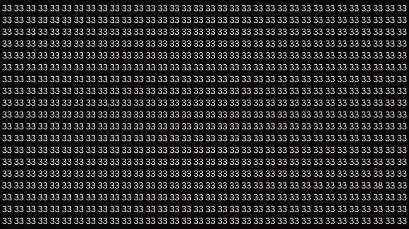 Zeka testi: 33’lerin arasında saklanan 38 sayısını 8 saniyede bulabilir misin?