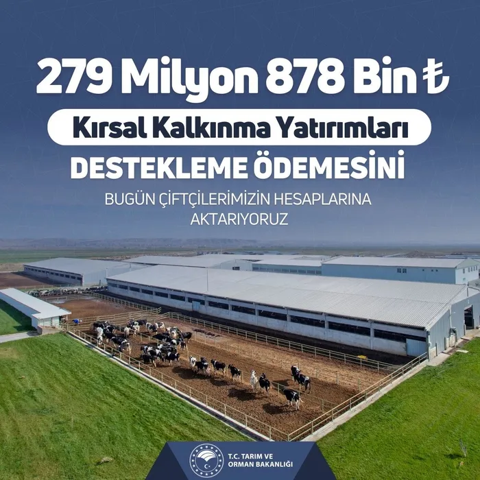 Çiftçiler dikkat! 280 milyon TL destekleme ödemesi hesaplara aktarıldı
