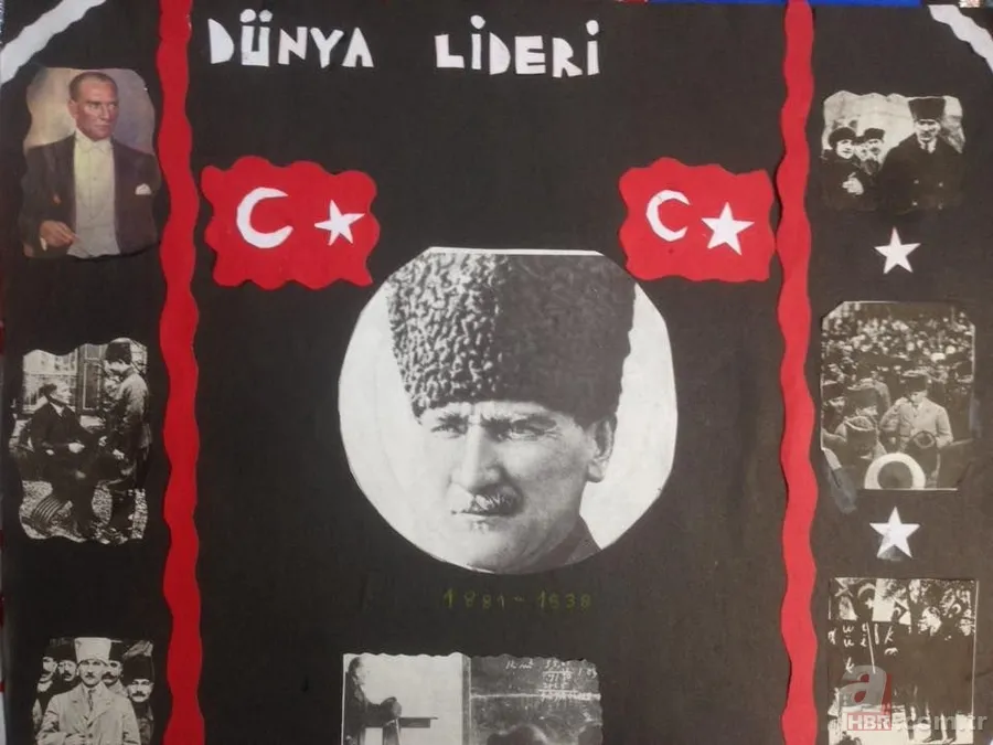 10 Kasım panosu nasıl yapılır? 10 Kasım Atatürk'ü Anma Günü pano çalışmaları! İşte örnek panolar ve yazıları... 24