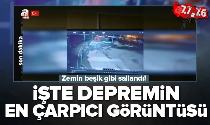 İşte depremin en çarpıcı görüntüsü! Beşik gibi