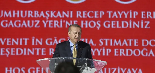 Başkan Erdoğan Gagauz Türklerine hitap etti! Komrat’ta iki müjde