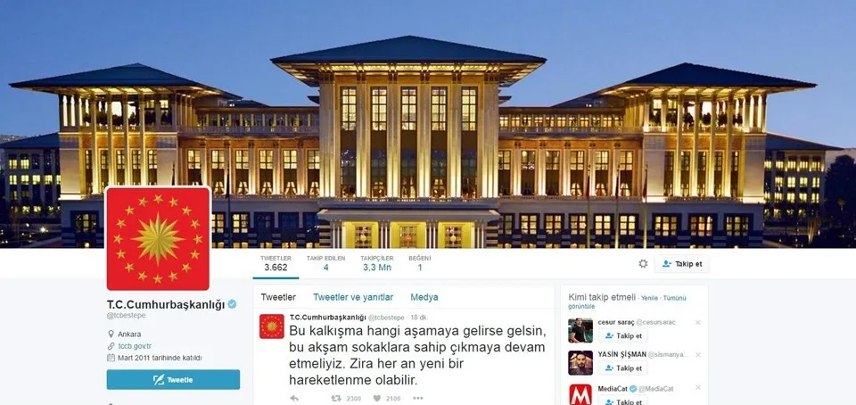 Cumhurbaşkanlığı: Yeni bir hareketlenme olabilir, sokaklarda olmalıyız - 1
