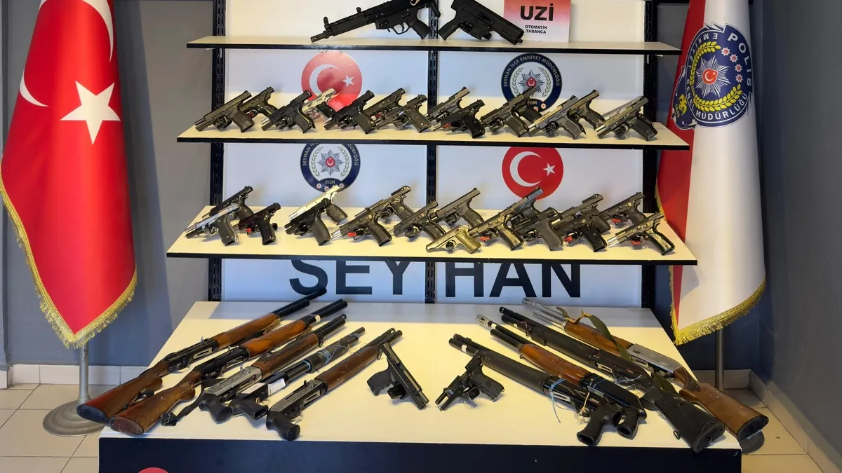 Adana’da 54 ruhsatsız silah ele geçirildi