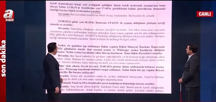 Salim Güran’ın yeni ifadesi A Haber’de! Suçlamaları reddetti | Aramaları neden sildi?