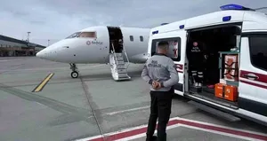 Ambulas uçak kalp hastası 2 günlük bebek için havalandı!