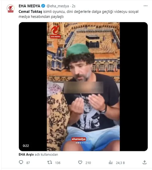 TRT dizisi oyuncusu Cemal Toktaş Subhaneke duasıyla alay etti! Tepkiler çığ gibi: Yazıklar olsun