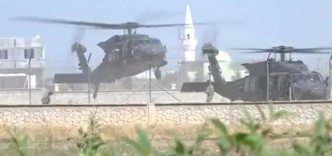 Suriye sınırında helikopter hareketliliği