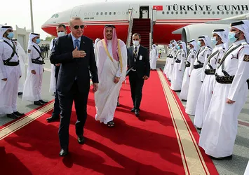 Başkan Recep Tayyip Erdoğan Katar'dan ayrıldı