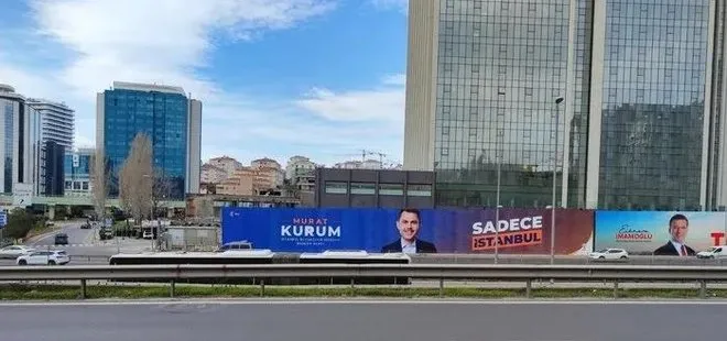 CHP’li belediyeden bir afiş hazımsızlığı daha! Murat Kurum’un pankartları Merter’de de kaldırıldı
