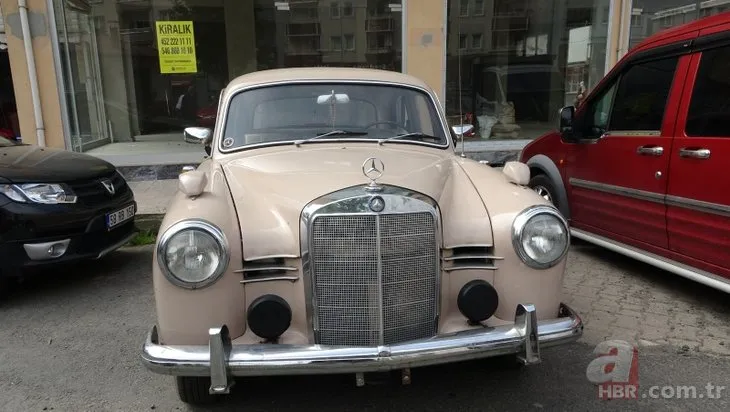 1959 model antika Mercedes arabasını yıllar sonra garajdan çıkardı! Aracını çocuğu gibi muhafaza etti