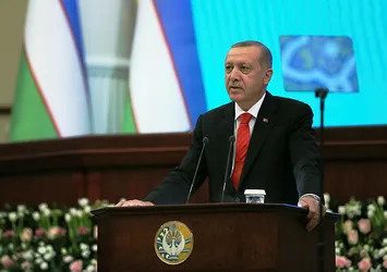 Cumhurbaşkanı Erdoğan Özbekistan'da konuştu