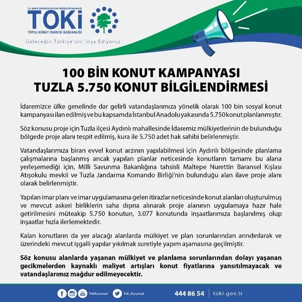 TOKİ'den Tuzla açıklaması! Fiyat artışları maliyete yansıtılacak mı? - 6