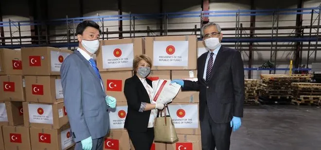 Türkiye’nin koronavirüsle mücadele kapsamında gönderdiği yardımlar Kazakistan’a ulaştı