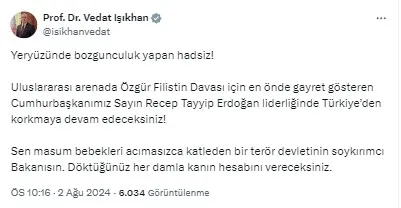 Türkiye ayağa kalktı! Başkan Erdoğan’ı hedef alan Siyonist Bakan Katz’e peş peşe tepkiler: Nazilerin ve katillerin sesi