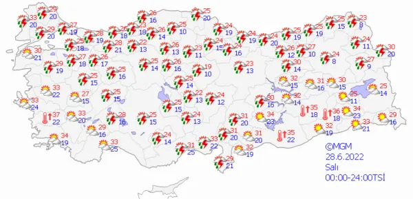 1656083749986.png Meteoroloji'den son dakika uyarısı! Çok sayıda ile yağmur ve fırtına geliyor! Haritalar güncellendi | İstanbul Ankara İzmir'de hava durumu... - 11