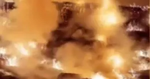 Yüzlerce ton saman küle döndü!