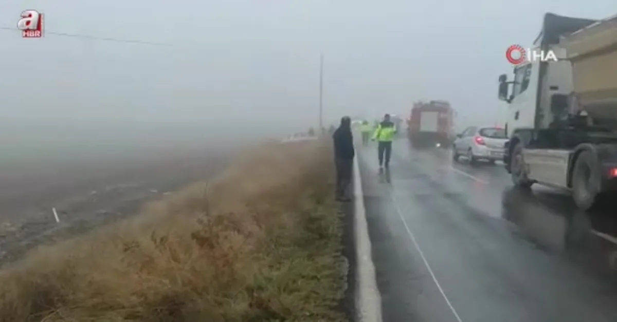 Çorum’da sis trafik kazasına sebep oldu
