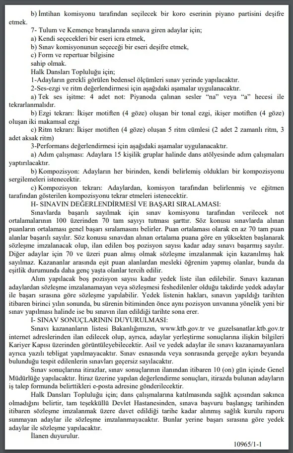 SON DAKİKA | Kültür ve Turizm Bakanlığı duyurdu | 41 sözleşmeli sanatçı alınacak | İşte başvuru şartları... - 7
