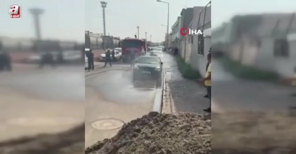 Batman'da park halindeki otomobil yandı