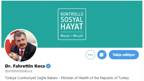 Sağlık Bakanı Fahrettin Koca kapak fotoğrafını değiştirdi - 3
