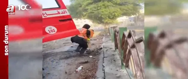 Katil İsrail sivil savunma ekiplerini vurdu