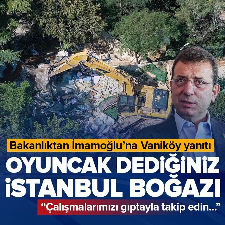 Çevre Bakanlığından İmamoğluna yanıt