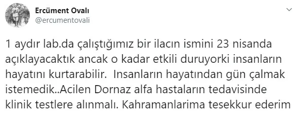 Prof. Dr. Ercüment Ovalı'dan koronavirüs ilacı müjdesi - 2