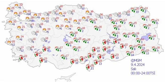 HAVA DURUMU | Bayramda tatil planı yapanlar dikkat! O bölgelere kuvvetli yağış geliyor | 6-10 Nisan 2024 - 13