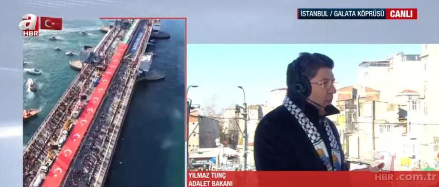 Galata'dan Gazze'ye uzanan dayanışma! Bakan Tunç'tan A Haber'de net mesaj: İsrail'e Batı cesaret verdi 4