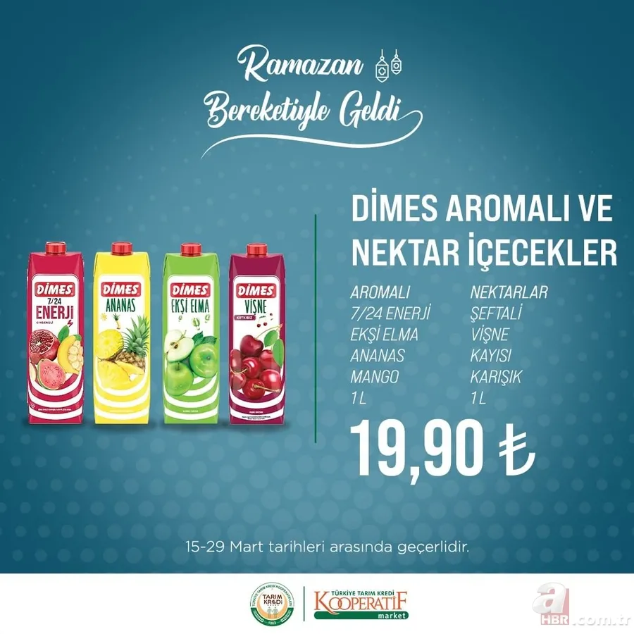 Tarım Kredi RAMAZAN Paketi 2023 | İndirimli özel fiyatlar başladı! Ayçiçek yağı, Güllaç, Tiryaki çay, Hurma, Pastırma... 9