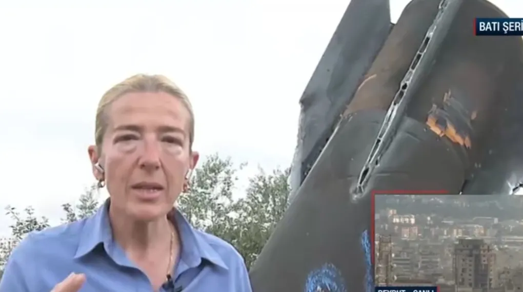 A Haber Batı Şeria'ya düşen füzeyi görüntüledi