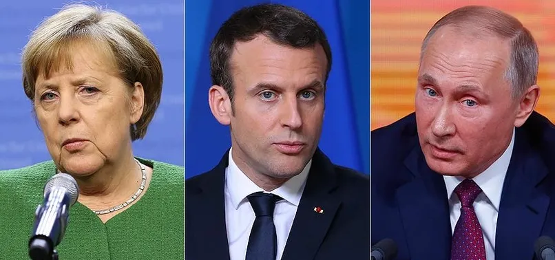 Putin, Merkel ve Macron'dan kritik görüşme